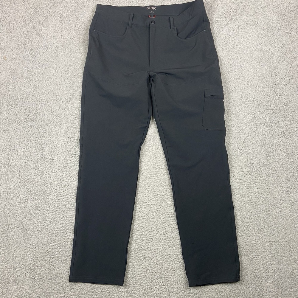 Stoic Hiking Pants Mens 34x30 Gray Stretch Trail Outdoor Utility Pocket Performa